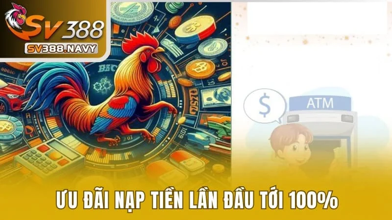 Khuyến Mãi SV388 - Các Ưu Đãi Nổi Bật Và Lưu Ý Cần Biết 1 Thưởng 100% cho lần nạp tiền đầu thành công